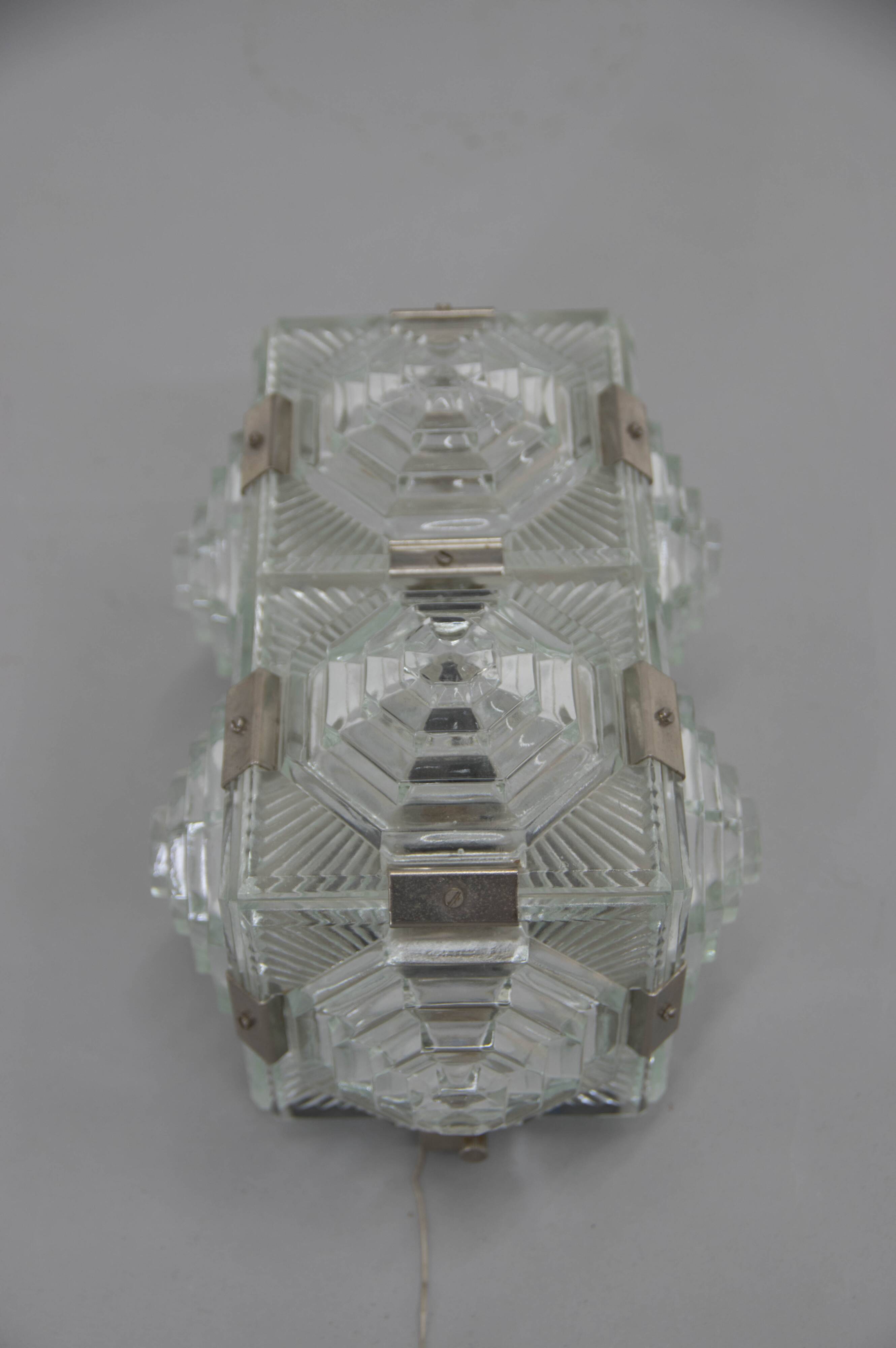 Brutalist Wall Light by Bejvl for Kamenicky Senov, 1970s