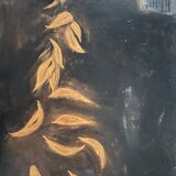 Oil painting on wood signed “golden autumn leaves”