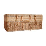 Old rattan suitcase