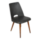 Chaise vintage des années 50-60 avec rembourrage en mousse et revêtement en similicuir