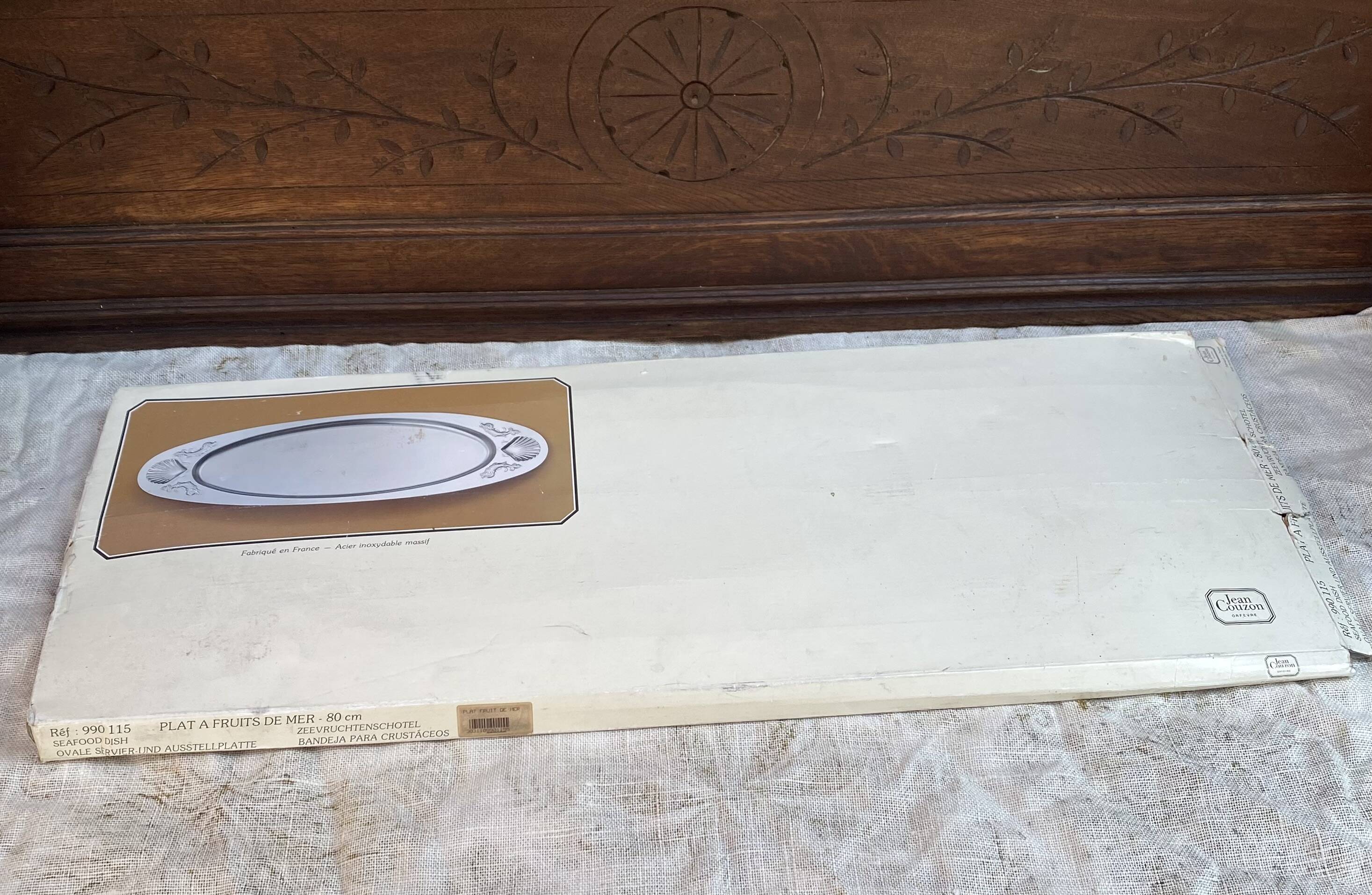 Stainless steel plate for fish and shellfish Jean Couzon