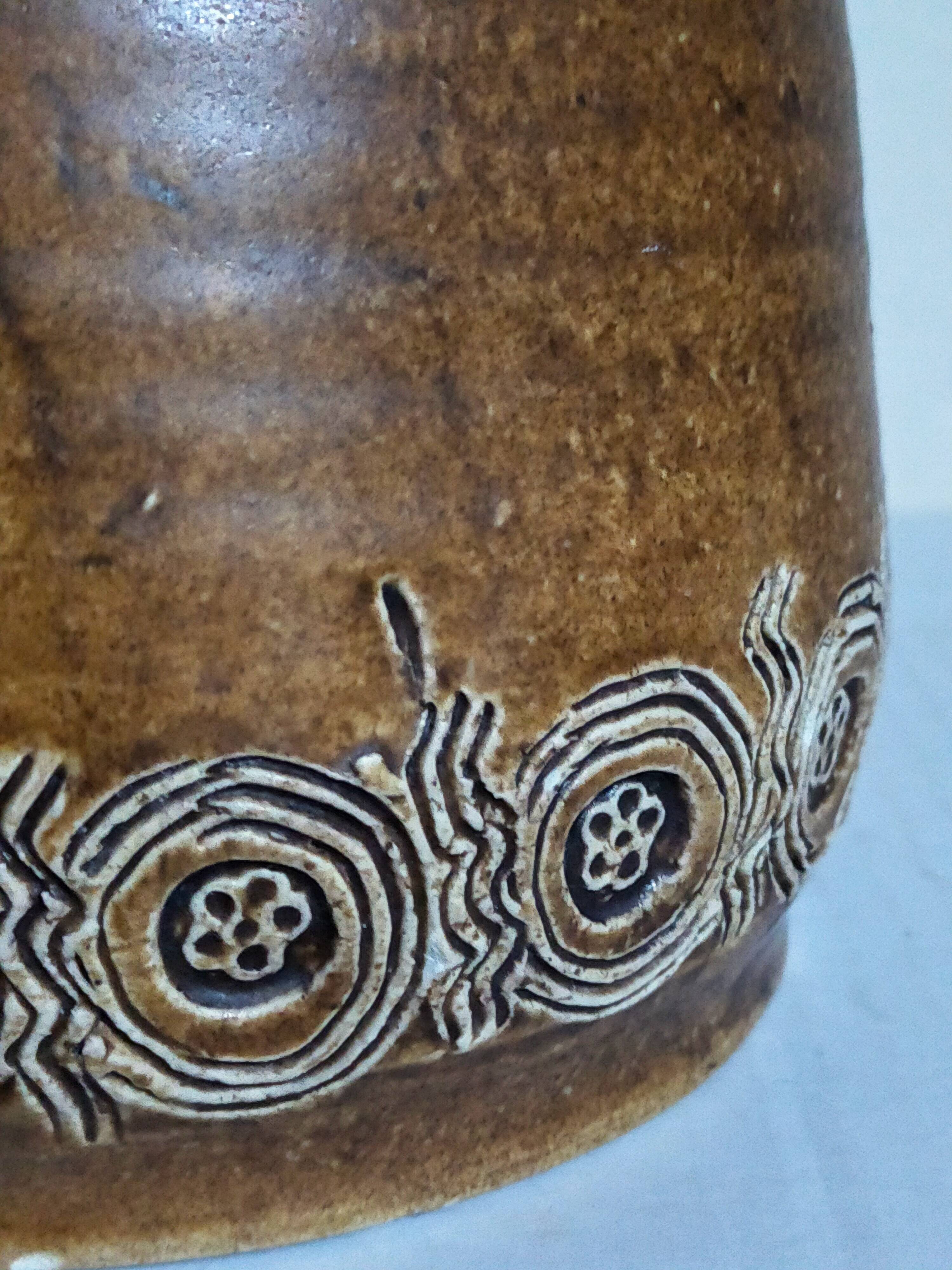 Ceramic potter's pitcher by F.CHEDEVILLE 20th century