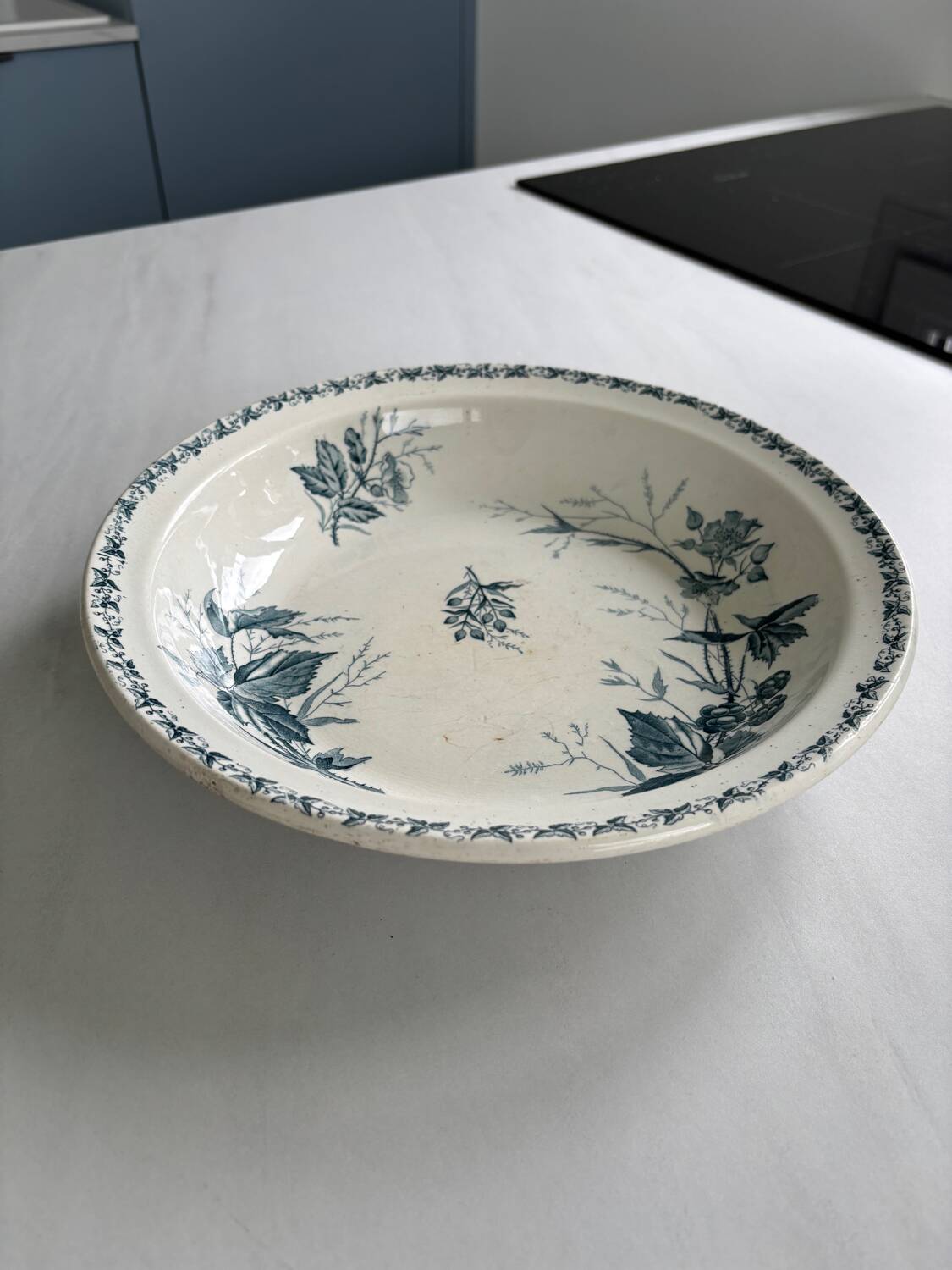 Old Badonviller ironstone salad bowl - Mûre model, early 20th century
