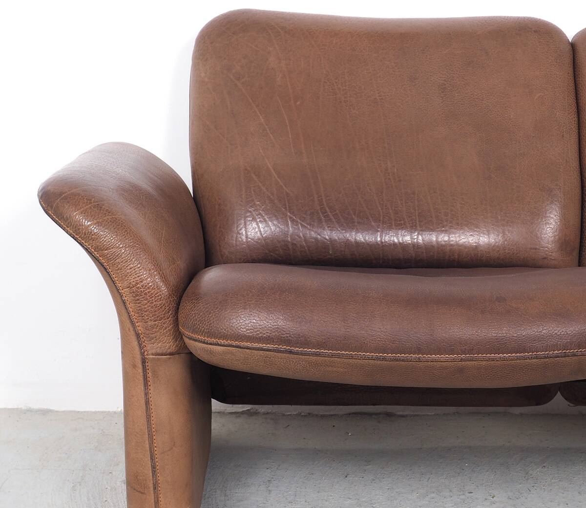 De Sede Brown Leather Ds 50 Sofa, 1970s