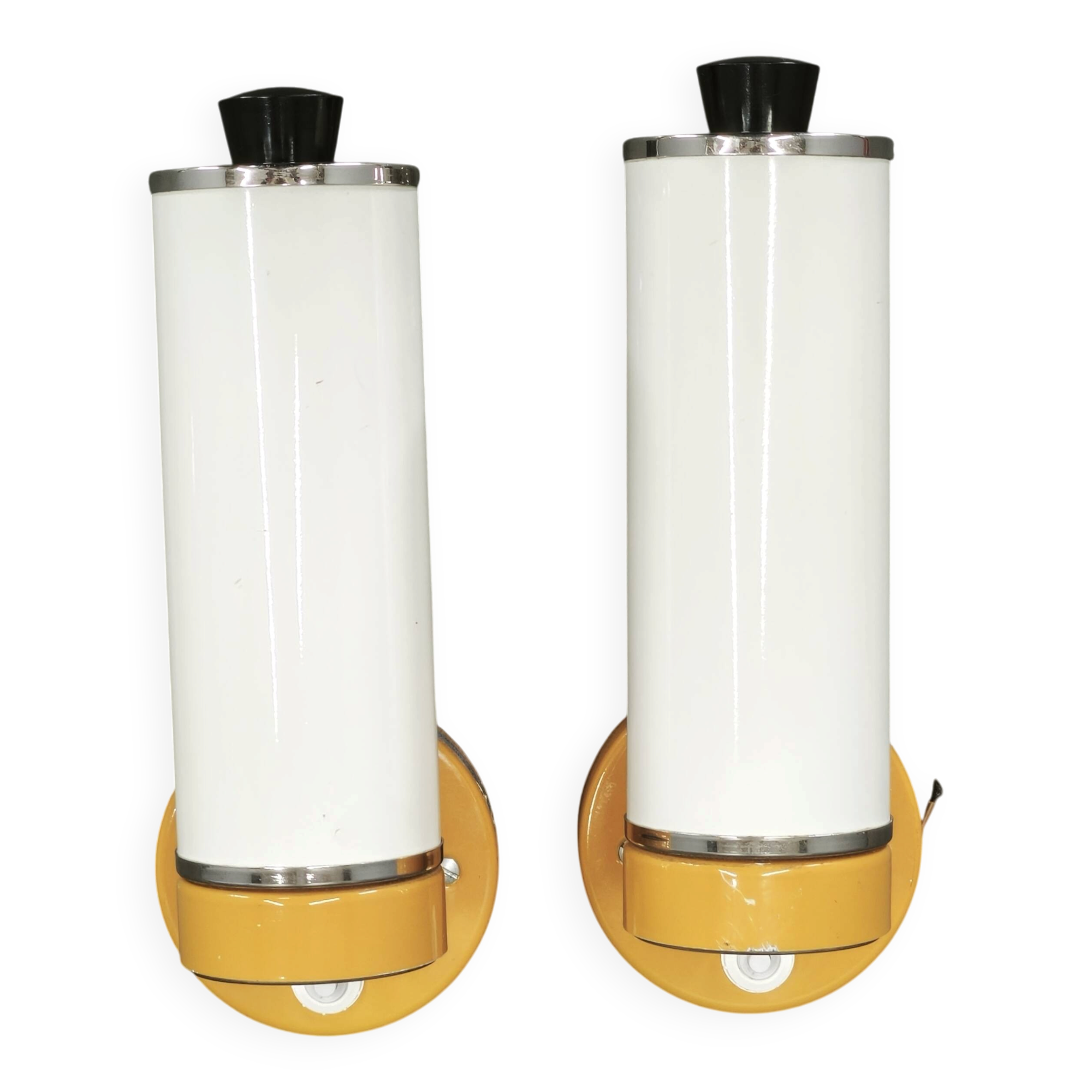 Pair of Josef Hurka for Napako Adjustable Wall Lights, 1950s
