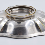 Plat corbeille coupe centre de table en metal argenté Victor Saglier