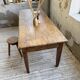 Pine and oak + walnut farmhouse table 1950