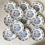 English style Gien earthenware plates