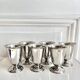 6 vintage stainless steel ice cream cups in the shape of a tumbler.