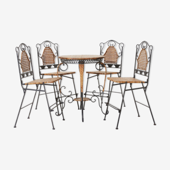 Chairs and rattan table set