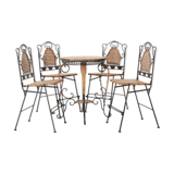 Chairs and rattan table set