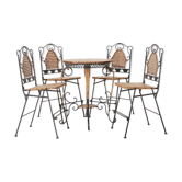 Chairs and rattan table set