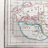 Ancient map of the geographical systems of Strabo's Ptolemy and Eratosthenes - 1836