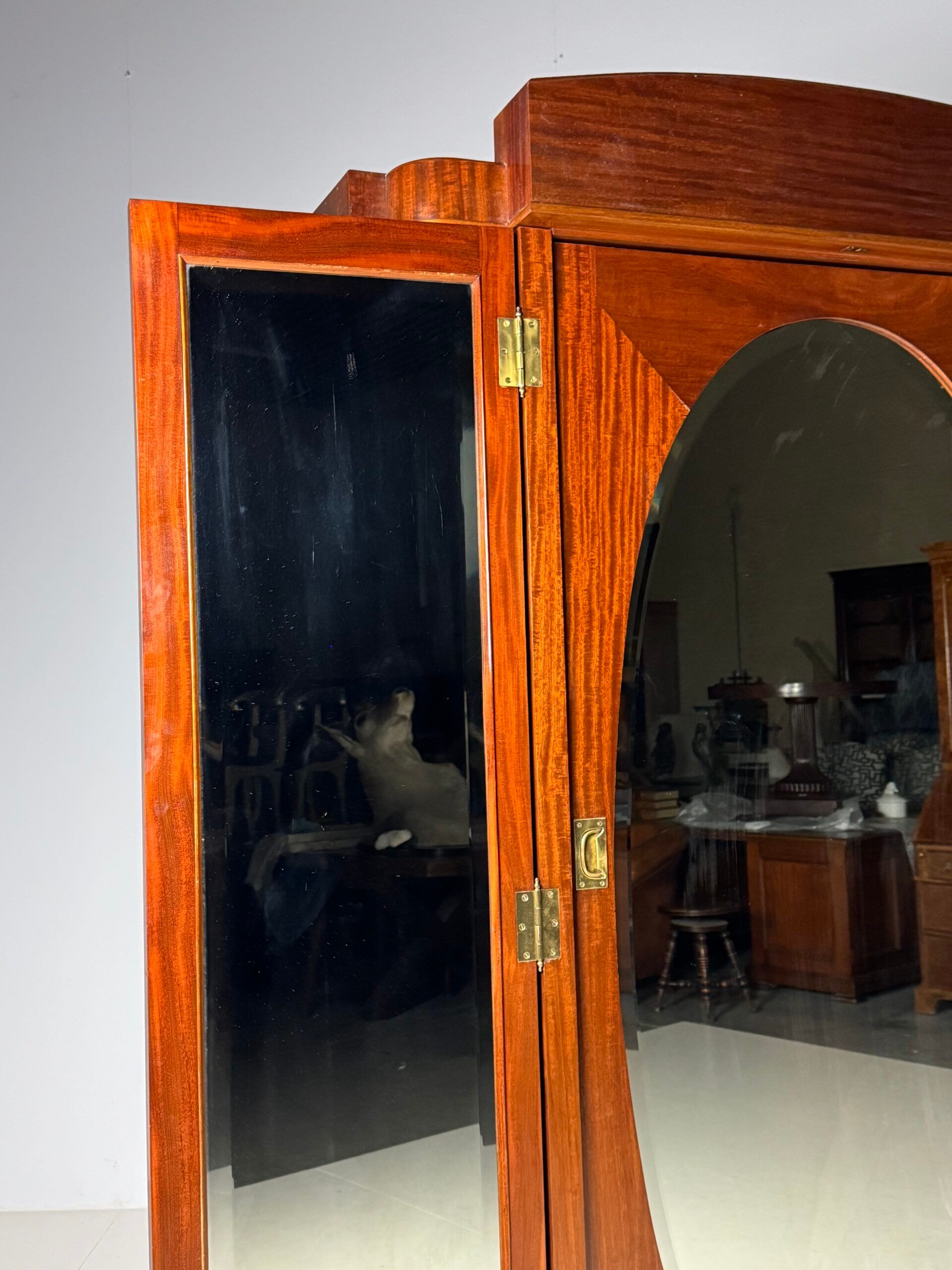 Art Deco wardrobe with mirrors