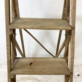 Antique wooden workshop stepladder from the 1950s