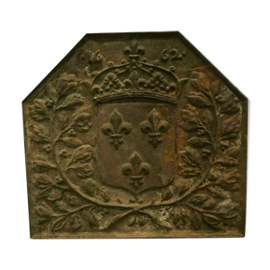 Plaque de cheminée en fonte de