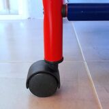 Memphis 80s perforated sheet metal rolling trolley