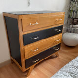 Commode années 50, pieds compas