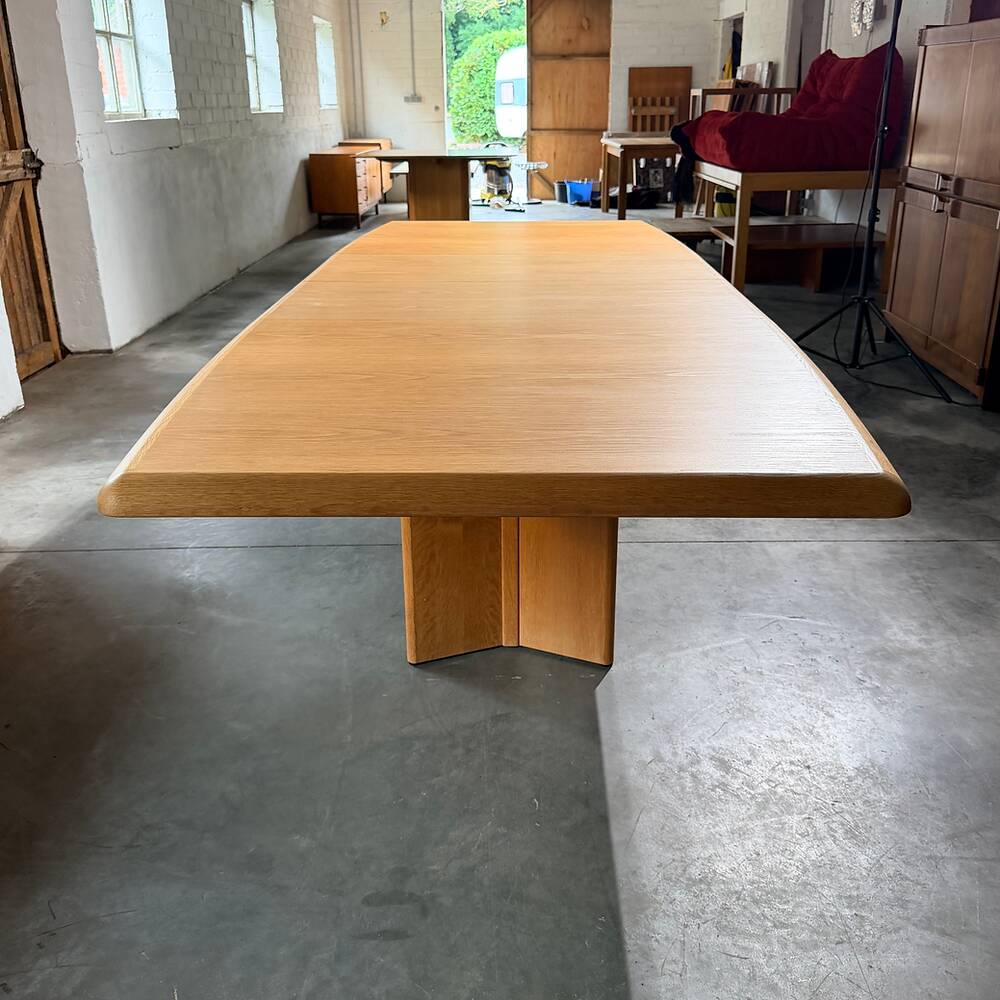 Extendable oak table 'Ann series', Van den Berghe-Pauvers, Belgium, 1970s