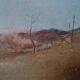 Peinture à l'huile sur panneau paysage arnaccio pise bruno loretti (livorne