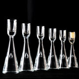6 small glass candle holders by Bent Severin for Holmegaard