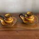 Vallauris hand candle holder duo