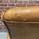 Fauteuil en cuir marron