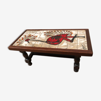 Vintage tiled coffee table