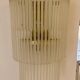 Large Sciolari wall lamp with opaque glass and gilded structure, Italy 1970