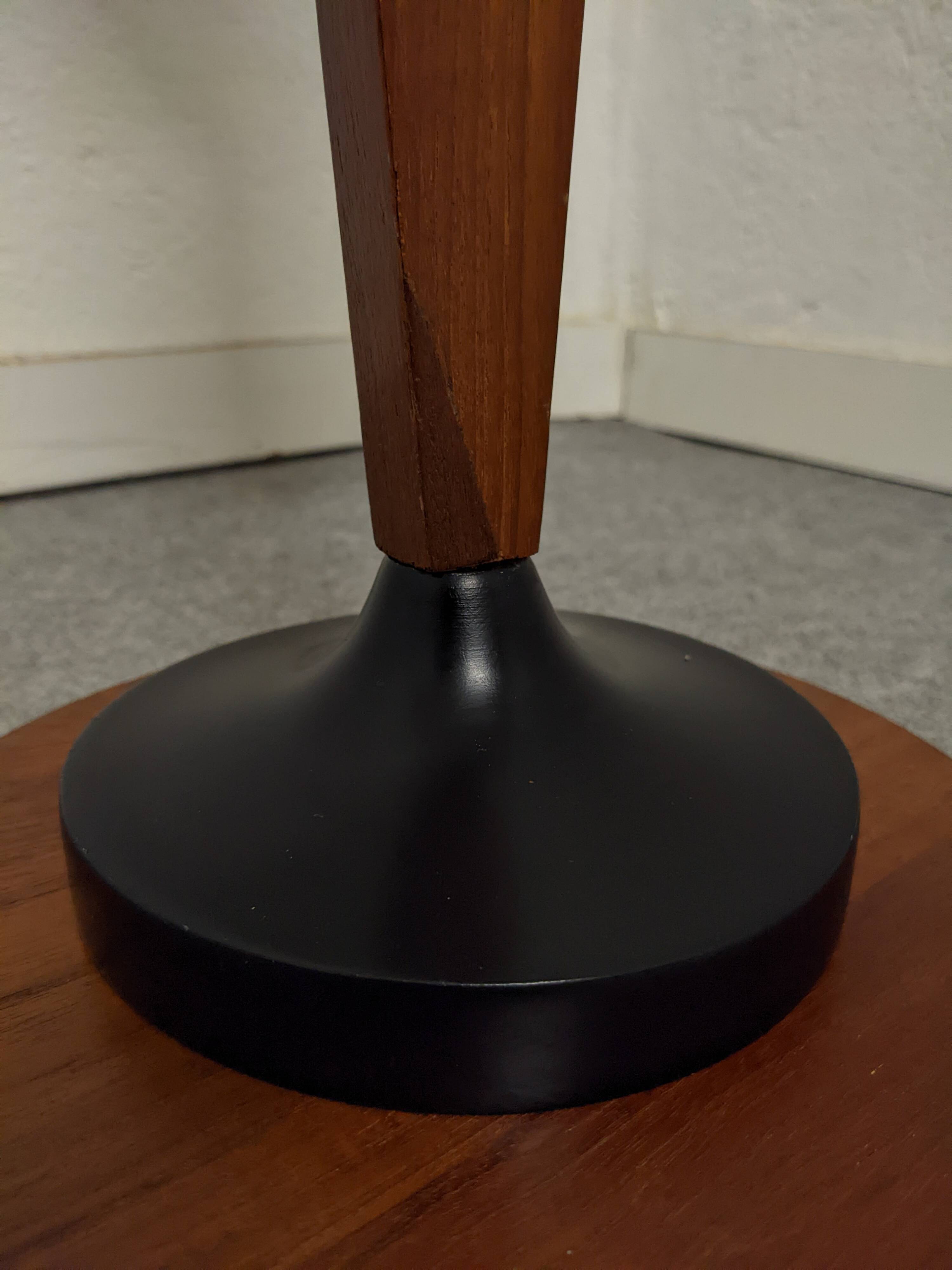 Danish floor lamp in teak and pearly resin from the 50s/60s