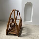 Rattan magazine holder