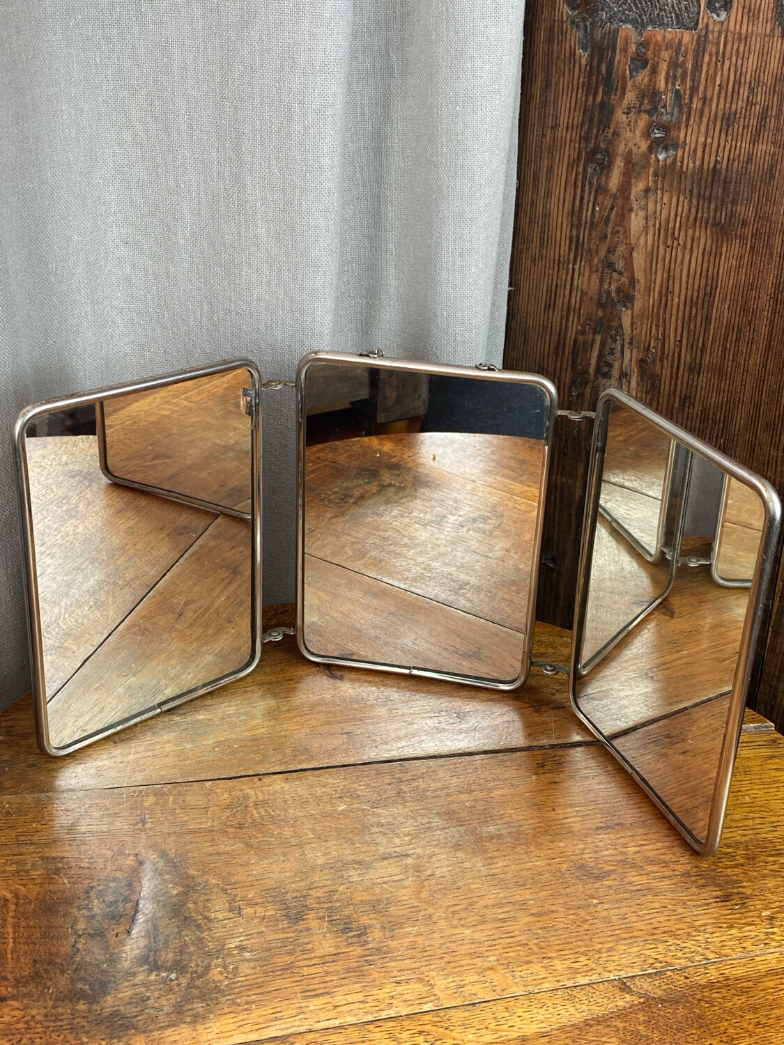Barber mirror, triptych, 1950s