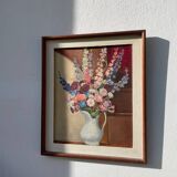 Bouquet of flowers signed old painting