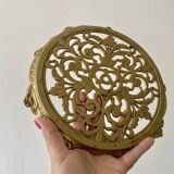 Vintage gilded brass trivet