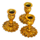 Trio de bougeoirs en bronze