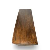 A vintage Italian chest of drawers, made of veneered walnut and solid wood,