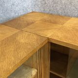The 1940s oak corner Cabinet