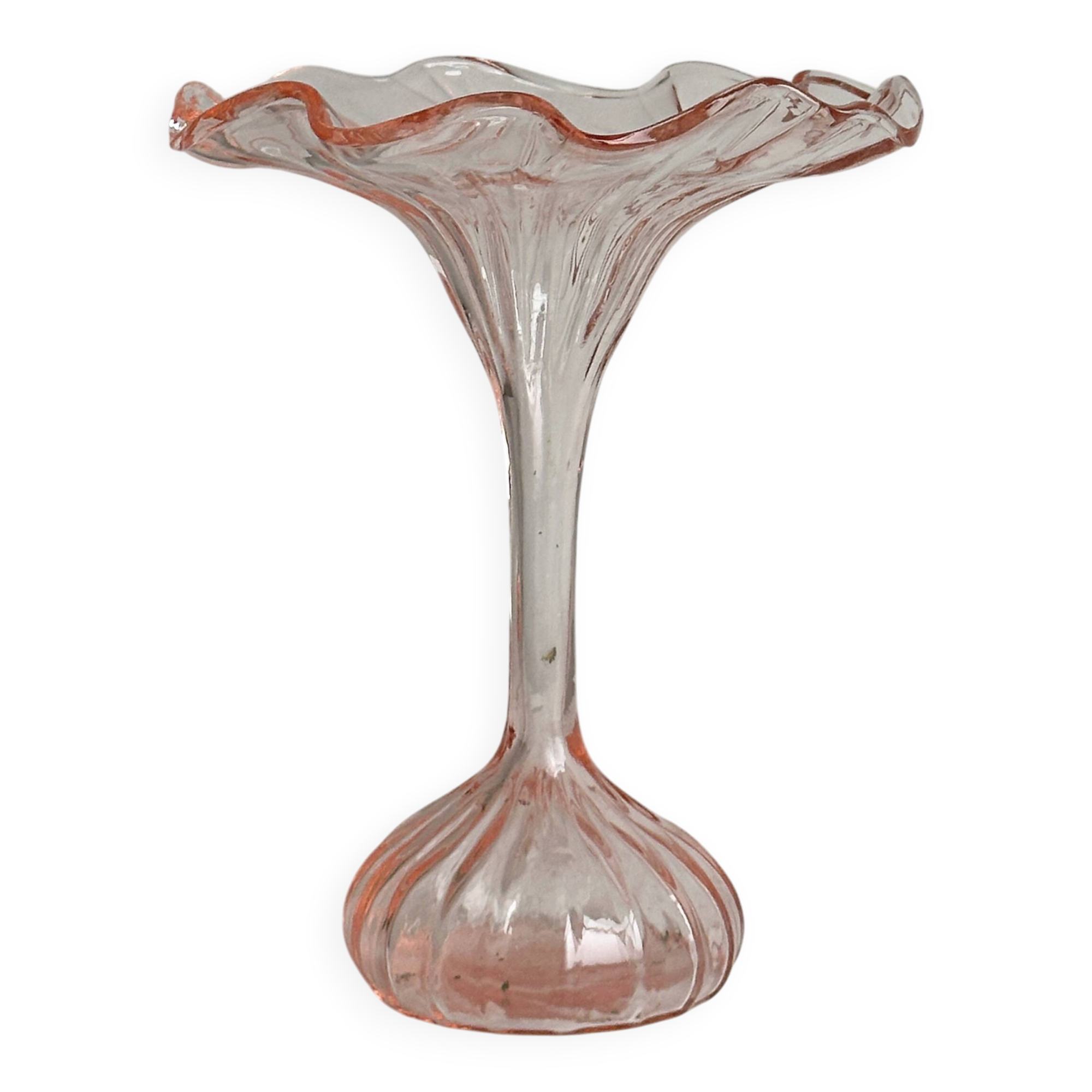 blown glass vase in old rose