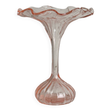 blown glass vase in old rose