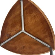 Vintage set of 3 wooden and metal side tables from the 1980s