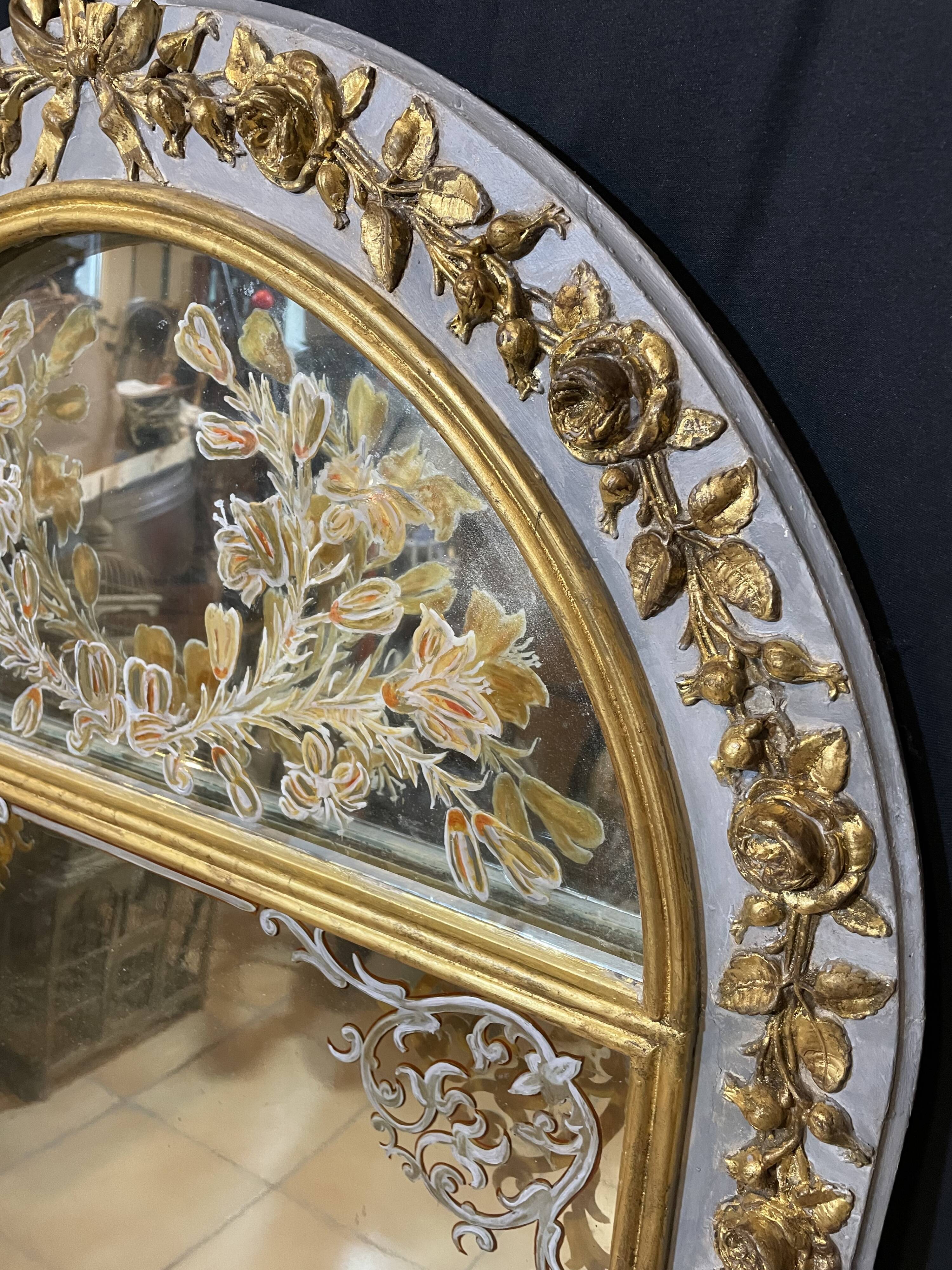 19th century woodwork mirror 82x140cm