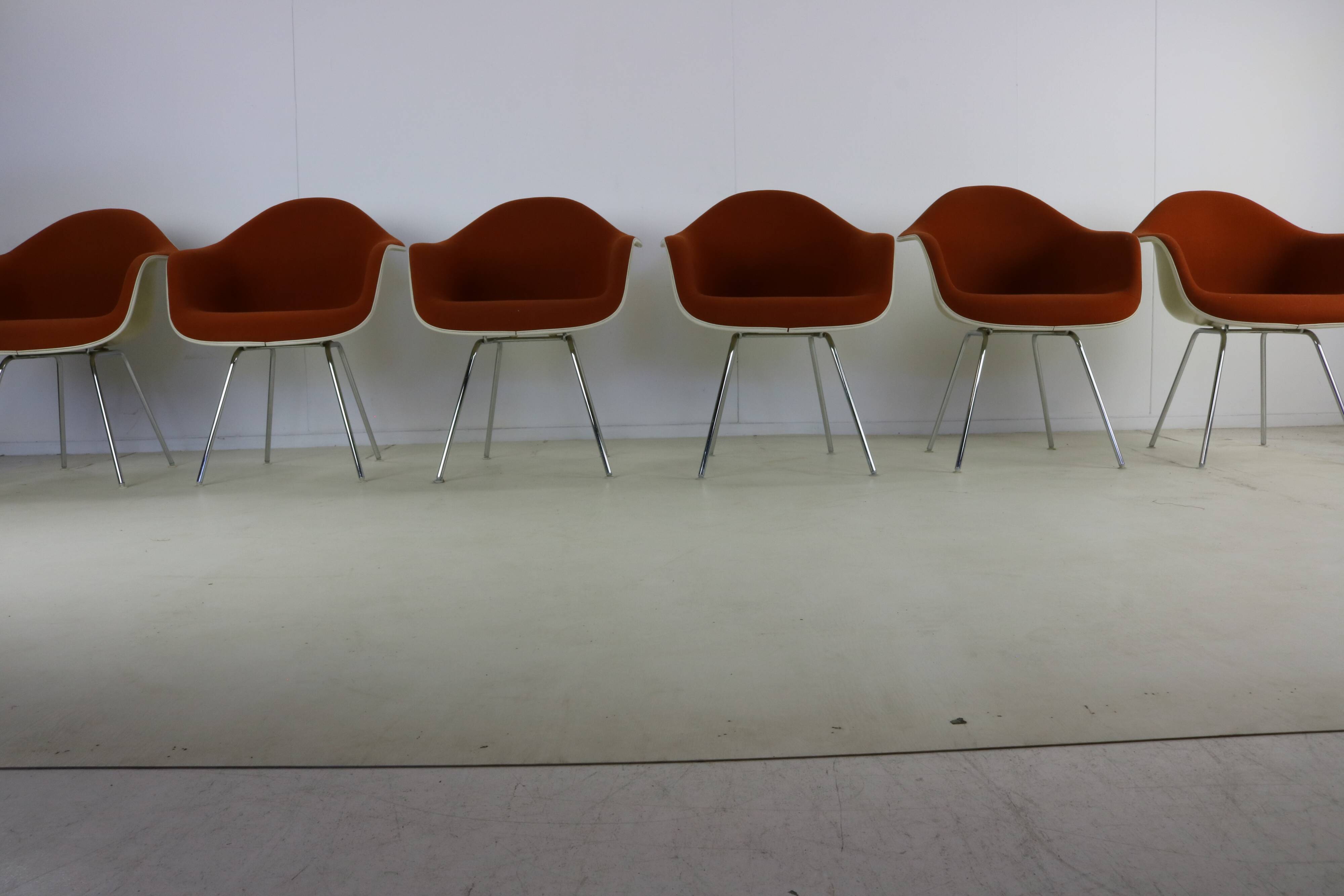 Set of six dining chairs by Charles Eames