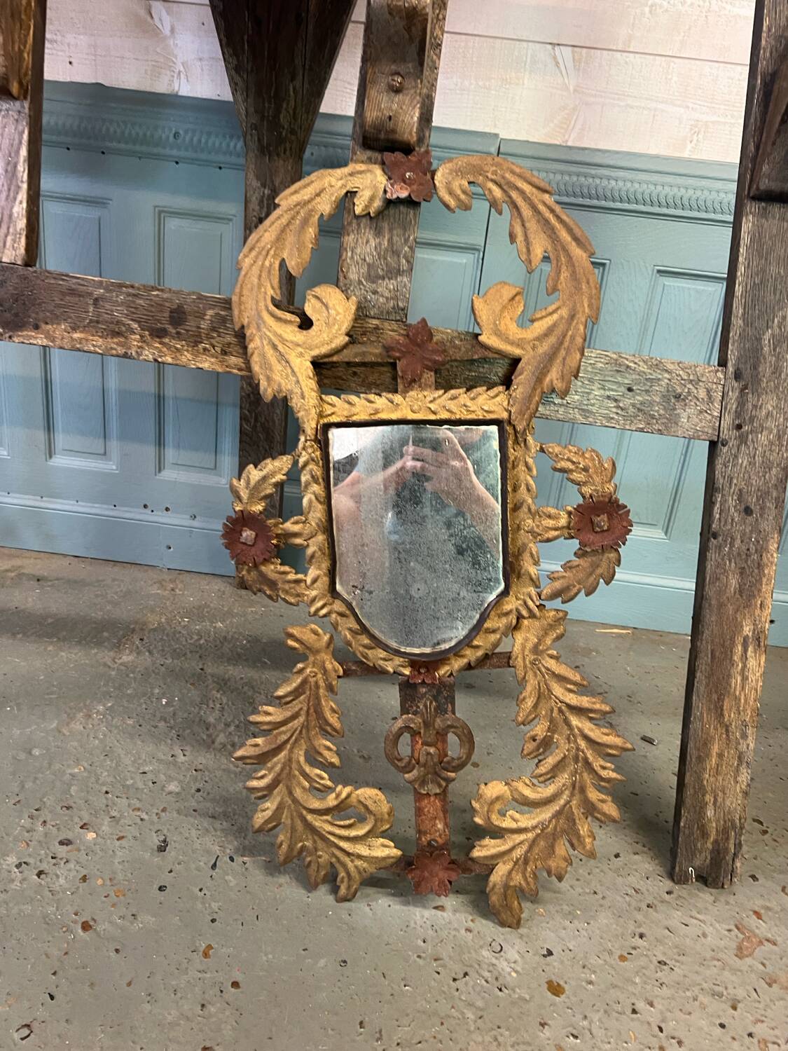 18th century Italian metal mirror