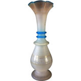 19th century soliflor vase in white and blue opaline