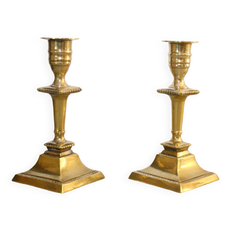 Pair of gilt bronze candle holders