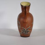 Vase en céramique peint à la main du milieu du siècle par E. Knopp pour Marzi & Remy, années 1950