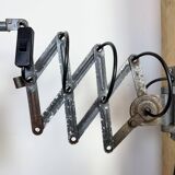 Grey Industrial Scissor Wall Lamp from Elektroinstala, 1960s