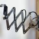 Grey Industrial Scissor Wall Lamp from Elektroinstala, 1960s