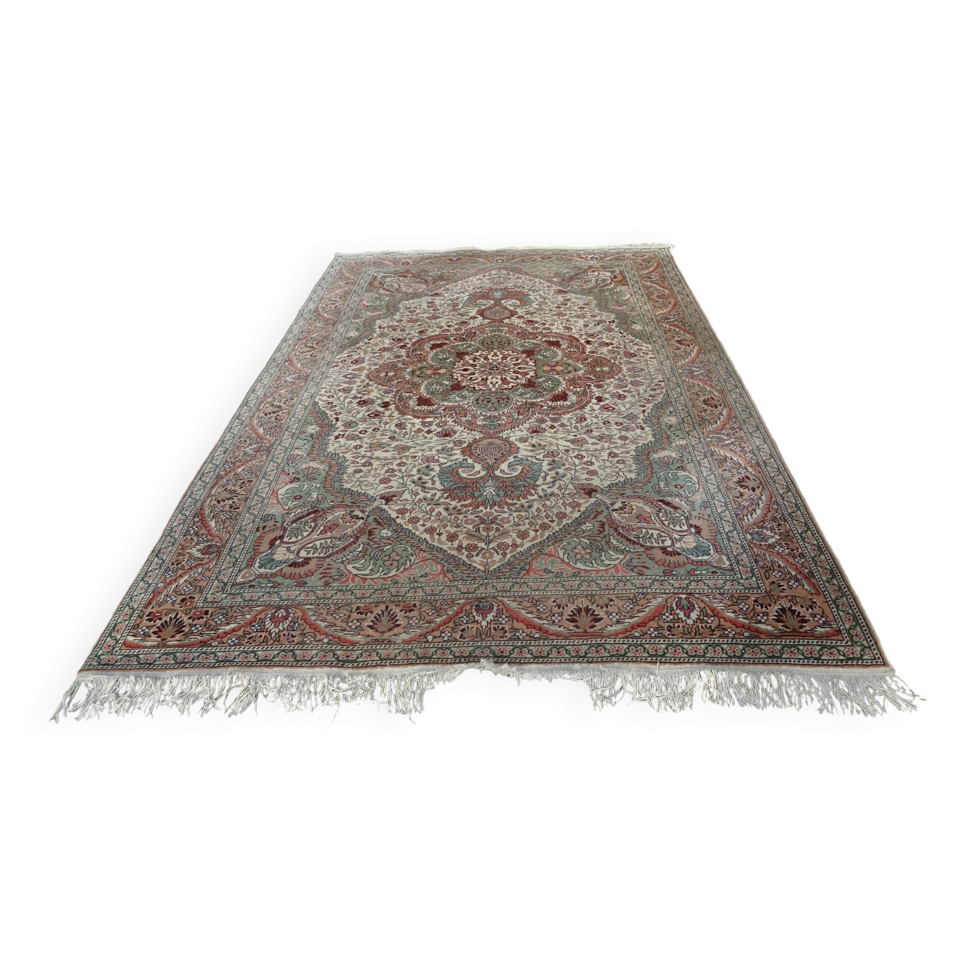 Vintage Handmade Oriental Rug 303 X 198
