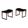 Tabourets Vintage en Teck, Danemark, 1960s, Set de 2